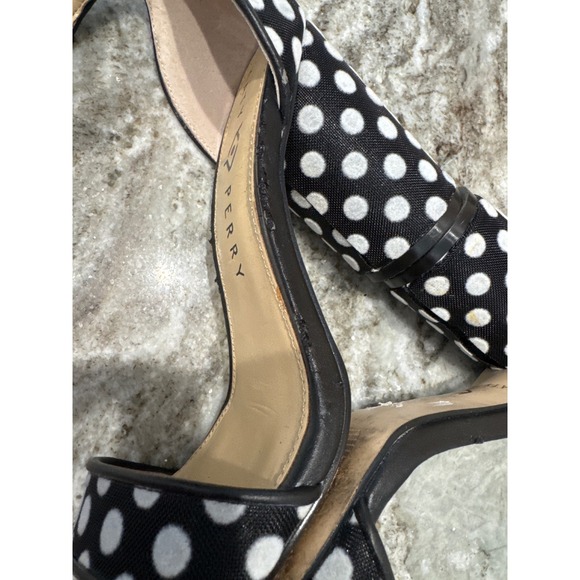 Katy Perry The Clara heeled sandals in a black and white polka dot‎ pattern - Picture 6 of 10